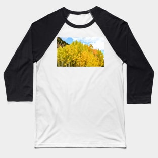 Golden Aspen Trees Baseball T-Shirt